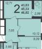 Продам 2-комнатную квартиру, ул. Академика Парина 40/2, 44 м²