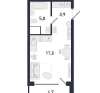 Продам студию в Екатеринбурге, ВИЗ, ул.Крауля д. 3 по ПЗУ, 29.1 м²
