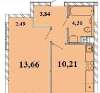 Продам 1-комнатную квартиру, ул. Академика Парина д. 38, 34.5 м²