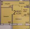 Продам 2-комнатную квартиру в Екатеринбурге, Кольцово, Ракетная ул. 17, 43 м²