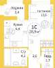 Продам студию в Екатеринбурге, Юго-Западный, ул. Амундсена д. 7, 29 м²