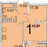 Сдам 1-комнатную квартиру, Свердловская обл. ул. Академика Парина 31, 42.8 м²