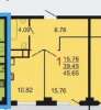 Продам 1-комнатную квартиру в Екатеринбурге, Уктус, Рощинская ул. 44, 38.9 м²