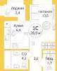 Продам студию в Екатеринбурге, Юго-Западный, ул. Амундсена 7, 29 м²