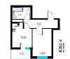 Продам 1-комнатную квартиру, б-р Петра Кожемяко 16, 38.6 м²