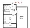 Продам 1-комнатную квартиру, мкр. Светлый д. 11, 31.3 м²