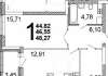 Сдам 1-комнатную квартиру, пр-т Академика Сахарова 95/3, 48 м²