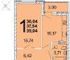Продам 1-комнатную квартиру, пр-т Академика Сахарова 27, 39.1 м²